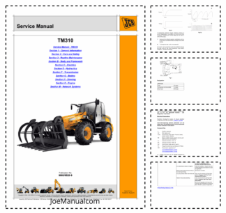 JCB TM310 310S 310WM 320 Telescopic Loader Service Manual 9803/9520