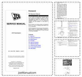JCB Transmission Service Manual 9813/4750