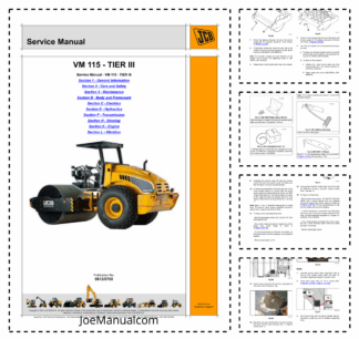 JCB VM115 Vibratory Roller Tier3 Service Manual 9813/0700