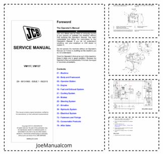 JCB VM117 VM137 Roller Service Manual 9813/4900