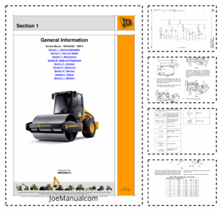 JCB VM46 75 115 132 146 166 200D-PD VM Range Tier II Roller Service Manual 9803/9500