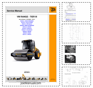 JCB VM46 75 115 132 146 166 200D-PD VM Range Tier III Roller Service Manual