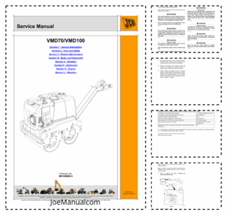 JCB VMD70 VMD100 Vibratory Roller Service Manual 9813/0300