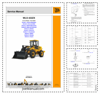 JCB WLS 422ZX Wheeled Loaders Service Manual 9813/3800-01