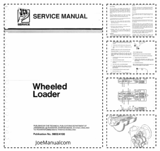 JCB Wheeled Loader Service Manual 9803/4100