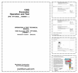 John Deere 135G Excavator Operation and Test Manual TM14053X19