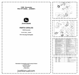 John Deere 135G Excavator Parts Catalog PC11134