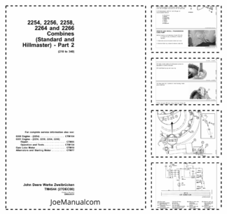 John Deere 2054 2056 2058 2064 2066 Combines Technical Manual TM4544 Part 2