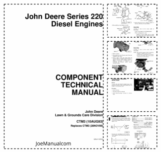 John Deere 220 Series Diesel Engine Technical Manual CTM3