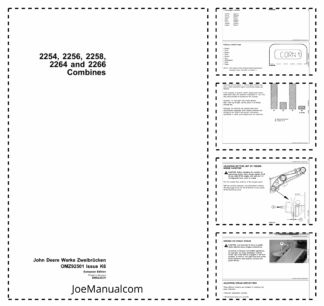 John Deere 2254 2256 2258 2264 2266 Combine Operators Manual OMZ92501
