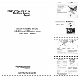 John Deere 300D 310D 315D Backhoe Loader Repair Manual TM1497