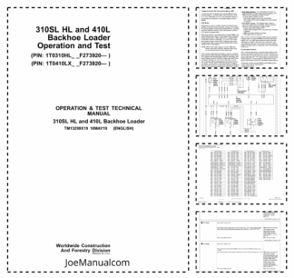 John Deere 310SL HL 410L Backhoe Loader Operation and Test Manual TM13299X19