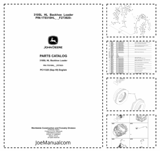 John Deere 310SL HL Backhoe Loader Parts Catalog PC11325