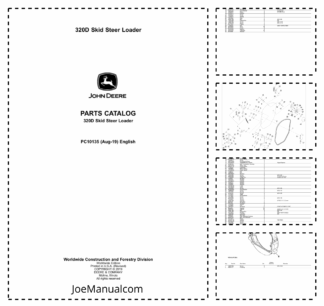 John Deere 320D Skid Steer Loader Parts Catalog PC10135