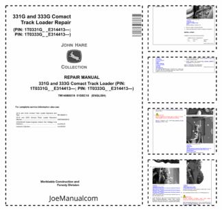 John Deere 331G 333G Compact Track Loader Repair Service Manual TM14068X19