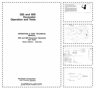 John Deere 35D 50D Excavator Operation and Test Manual TM2263