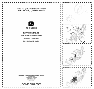 John Deere 410K TC TMC Backhoe Loader Parts Catalog PC11120
