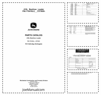 John Deere 410L Backhoe Loader Parts Catalog PC11329