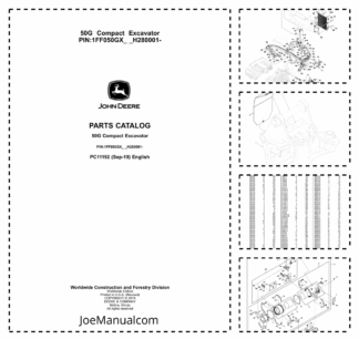 John Deere 50G Compact Excavator Parts Catalog PC11192