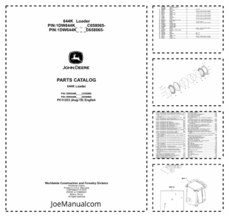 John Deere 644K Wheel Loader Parts Catalog PC11253