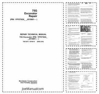 John Deere 75G Excavator Repair Manual