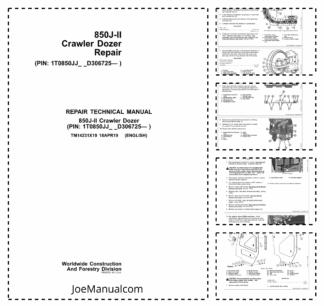 John Deere 850J-II Crawler Dozer Repair Manual TM14231X19