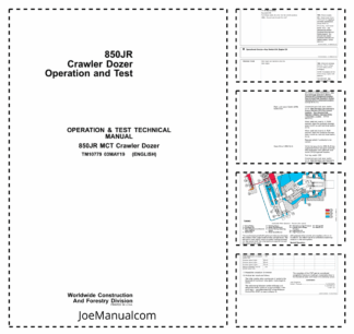 John Deere 850JR MCT Crawler Dozer Operation and Test Manual TM10779