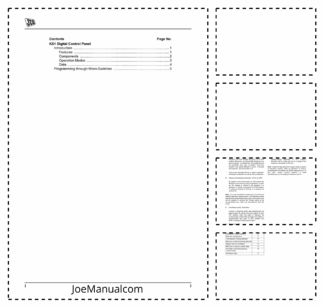 KS1 Digital Control Panel Operators Manual
