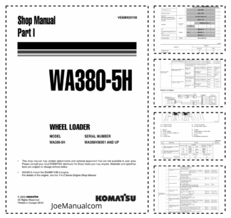Komatsu WA380-5H Wheel Loader Service Manual WA380H5051