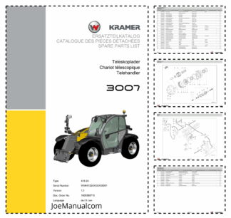 Kramer 3007 Telehandler Parts Catalog 415-24