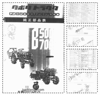 Kubota B5000 B7000 Tractors Parts Catalog