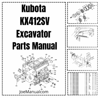 Kubota KX412SV Excavator Parts Catalog