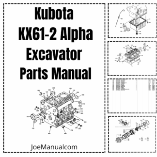 Kubota KX61-2 Alpha Excavator Parts Catalog