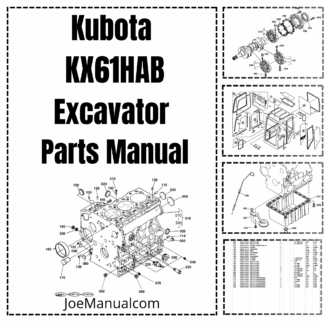 Kubota KX61HAB Excavator Parts Catalog