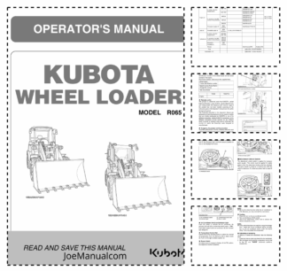 Kubota R065 Wheel Loader Operators Manual