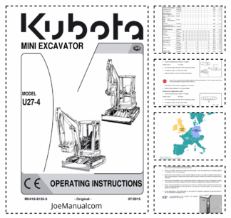 Kubota U27-4 Excavator Operators Manaul