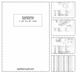 Liebherr A924B Litronic Excavator Parts Catalog
