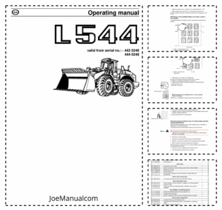 Liebherr L544 Wheel Loader Operators Manual 442 0248- 444 0248-
