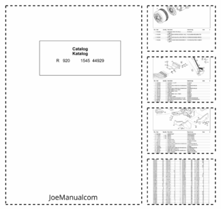 Liebherr R920 Excavator Parts Catalog