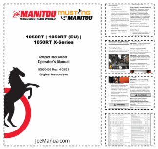 Manitou 1050RT X-Series Compact Track Loader Operators Manual