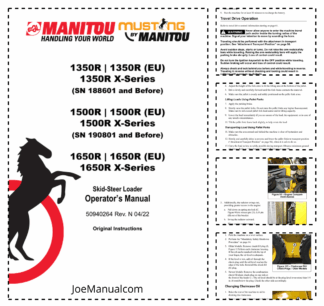 Manitou 1350R 1500R 1650R X-Series Skidsteer Operators Manual