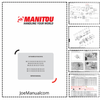Manitou MI 15 18 20 25 30 35 D G Forklift Repair Manual