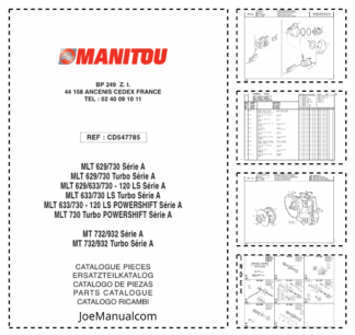 Manitou MLT629 MLT633 MLT730 MT732 MT932 Serie A Telehandler Parts Catalog