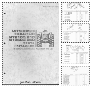 Mitsubishi MT2100 210 MT2500 250 Tractors Parts Catalog