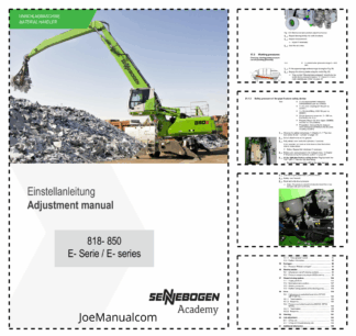 Sennebogen 818-850 E Series Material Hanlder Adjustment Manual
