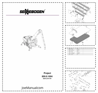 Sennebogen 850 Material Hanlder Parts Catalog