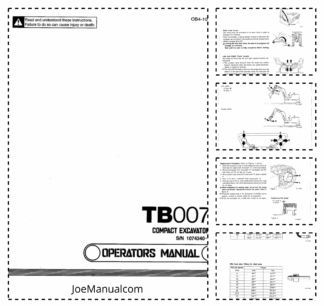 Takeuchi TB007 Compact Excavator Operators Manual