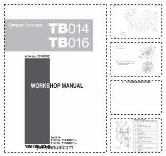 Takeuchi TB014 TB016 Excavator Service Manual