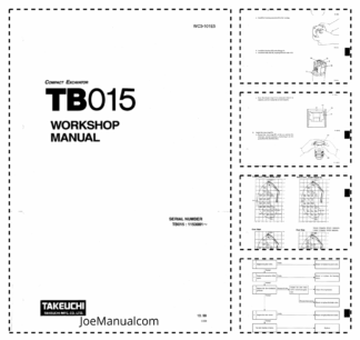 Takeuchi TB015 Excavator Service Manual