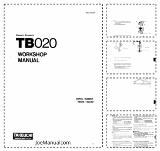 Takeuchi TB020 Excavator Service Manual